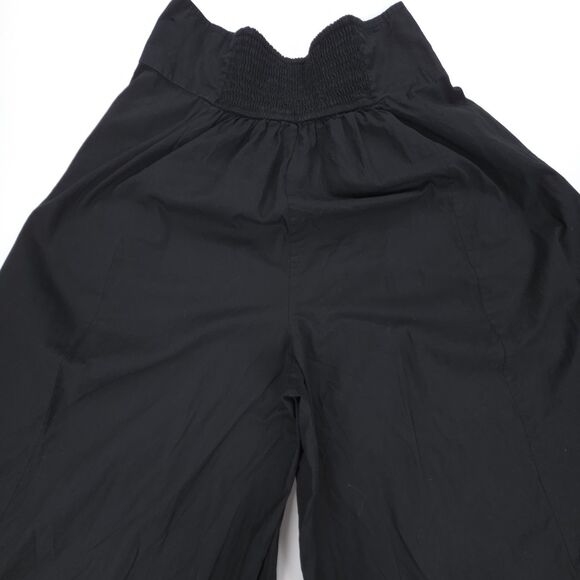 FREE PEOPLE Button Detail Culotte Wide Leg Crop Pant Brown Lagenlook Beachy Boho - Picture 7 of 9